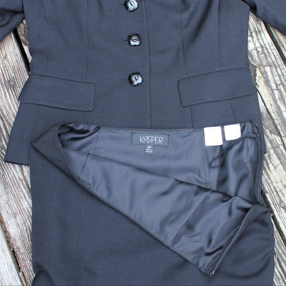 Kasper Petite Separates Suiting Pencil Skirt 4P - Picture 7 of 8